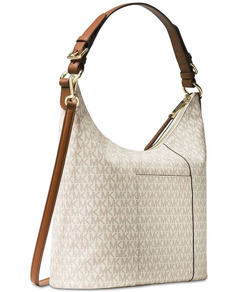 Michael Kors – Lupita Signature Large Hobo Shoulder Bag – Vanilla